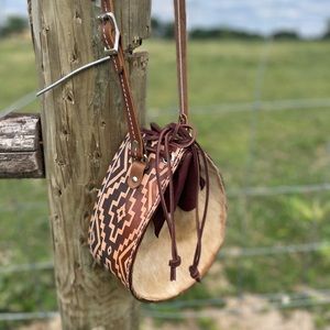 Tan Cowhide Crossbody